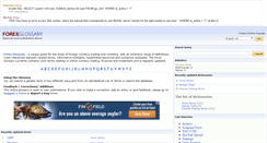 Desktop Screenshot of forexglossary.com